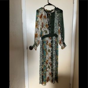 Zara floral dress w/slit